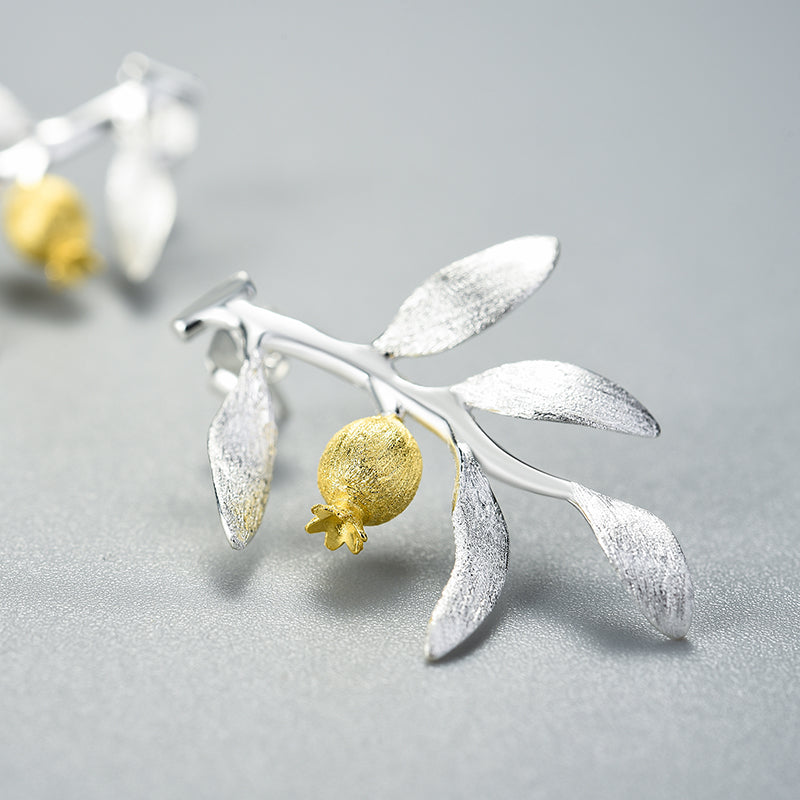 Pomegranate Leaves - Dangle Earrings | NEW