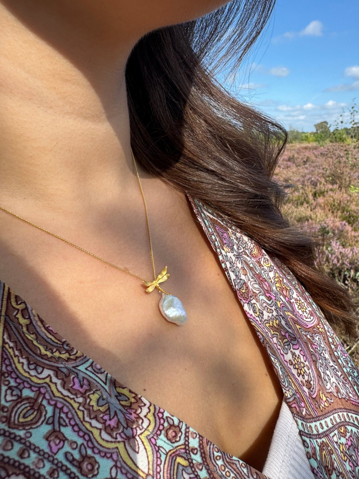 Mother Pearl Dragonfly - Handmade Pendant | NEW - MetalVoque
