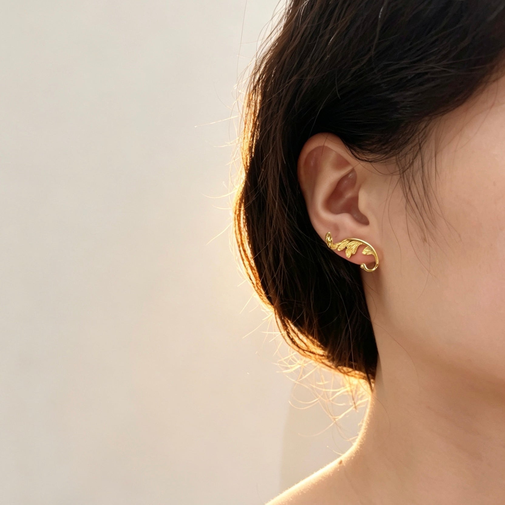 Acanthus Leaf - Stud Earrings