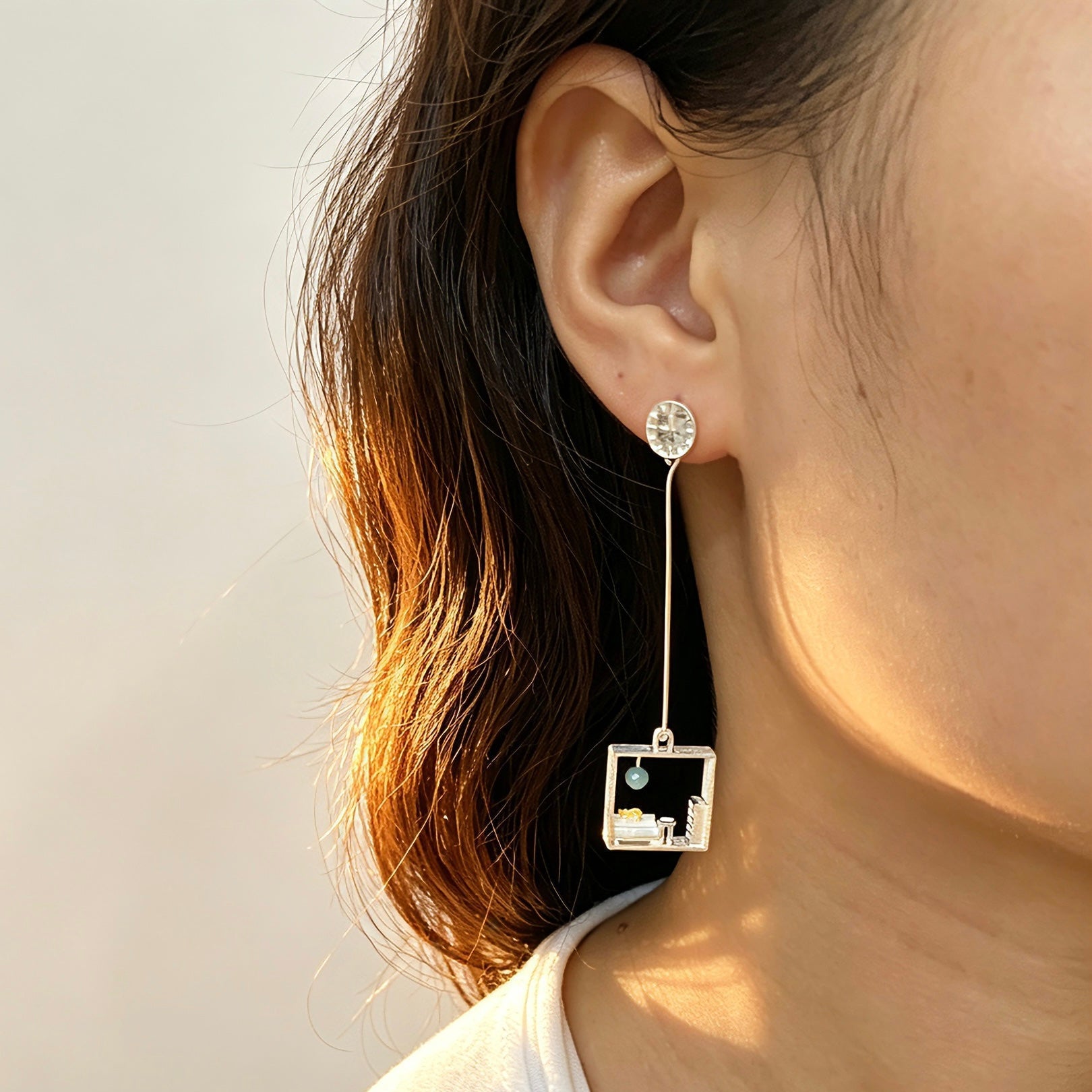 Lazy Cat - Dangle Earrings