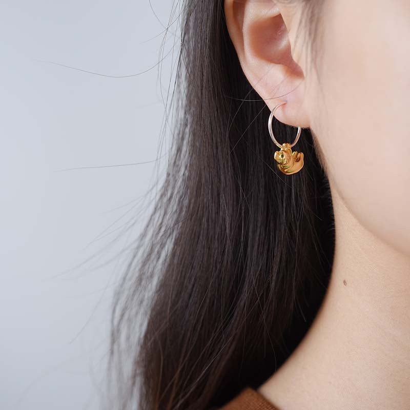 Hanging Koala - Hoop Earrings
