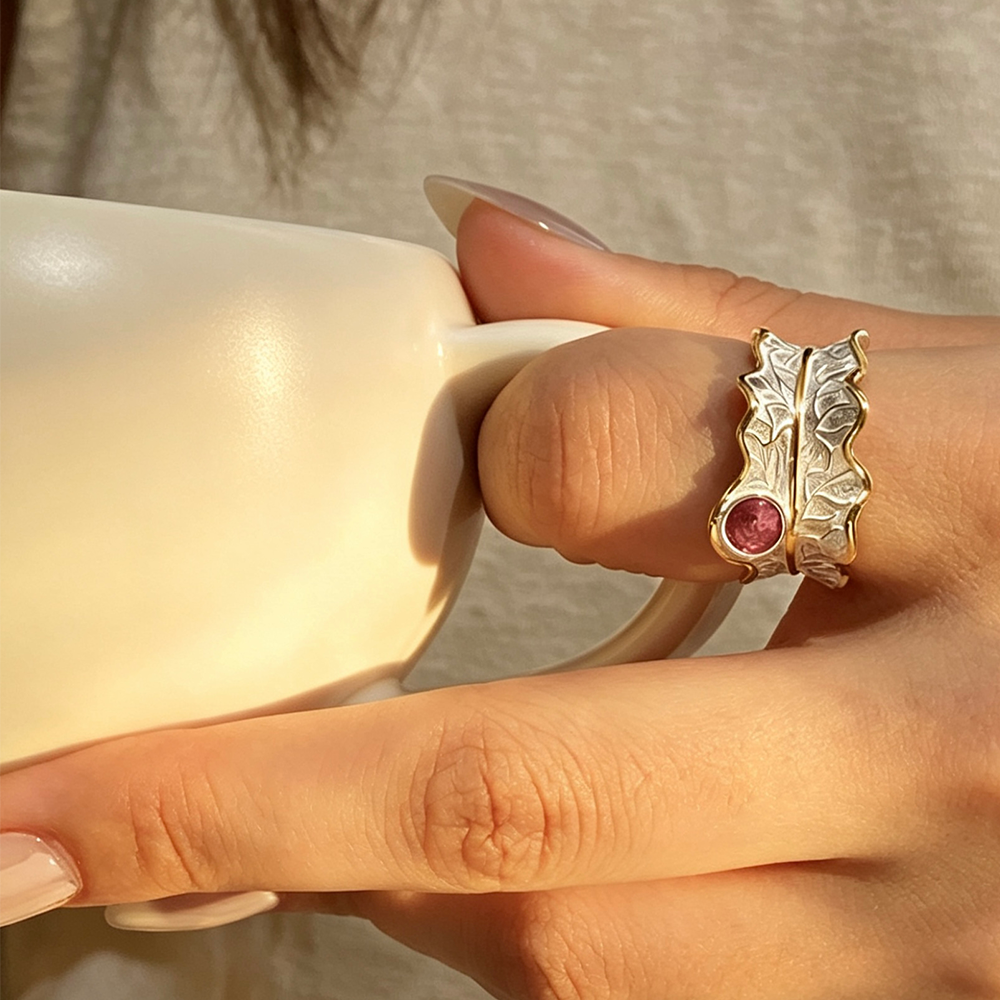 Tourmaline Leaf - Adjustable Ring