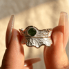 Tourmaline Leaf - Adjustable Ring - MetalVoque