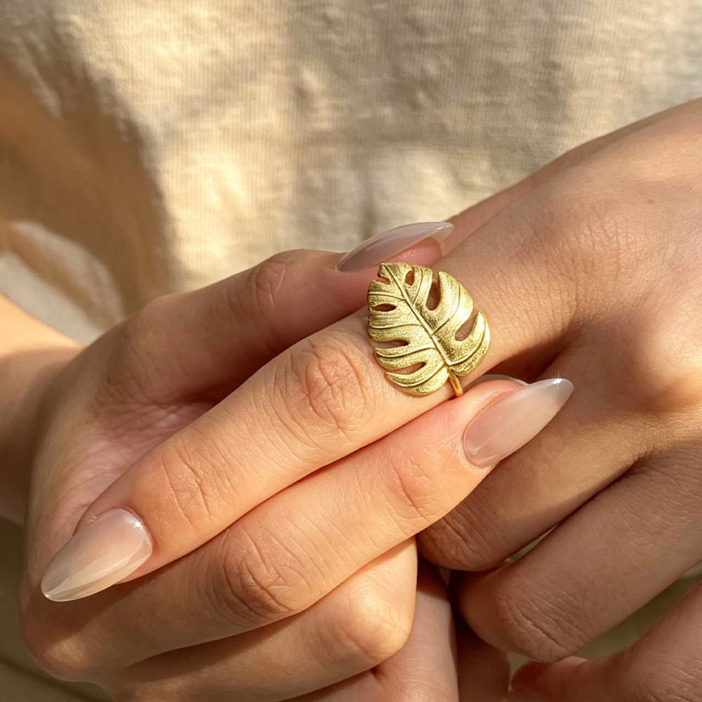 Monstera Petit - Adjustable Ring
