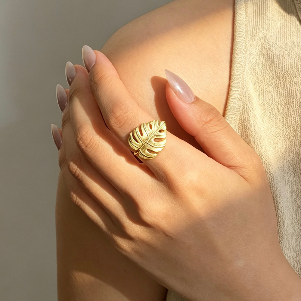 Monstera Petit - Adjustable Ring