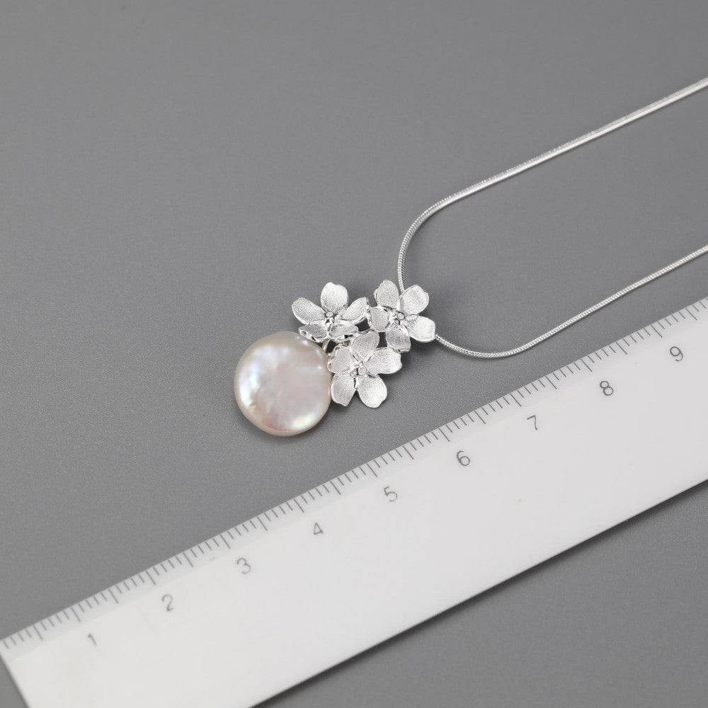 Mother Pearl Forget-me-not - Handmade Necklace | NEW - MetalVoque