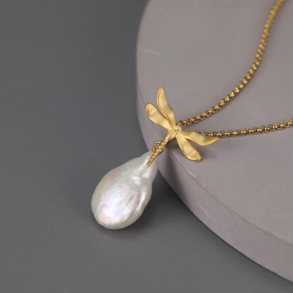 Mother Pearl Dragonfly - Handmade Pendant | NEW