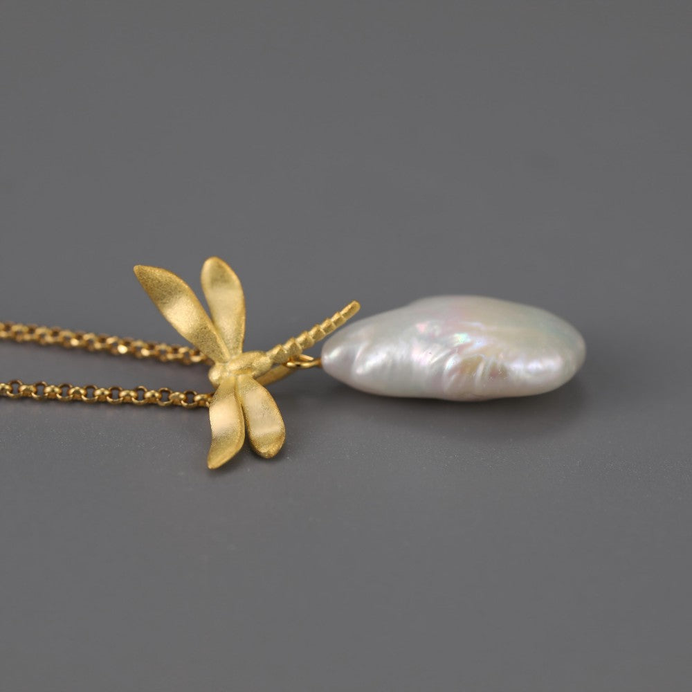 Mother Pearl Dragonfly - Handmade Pendant | NEW