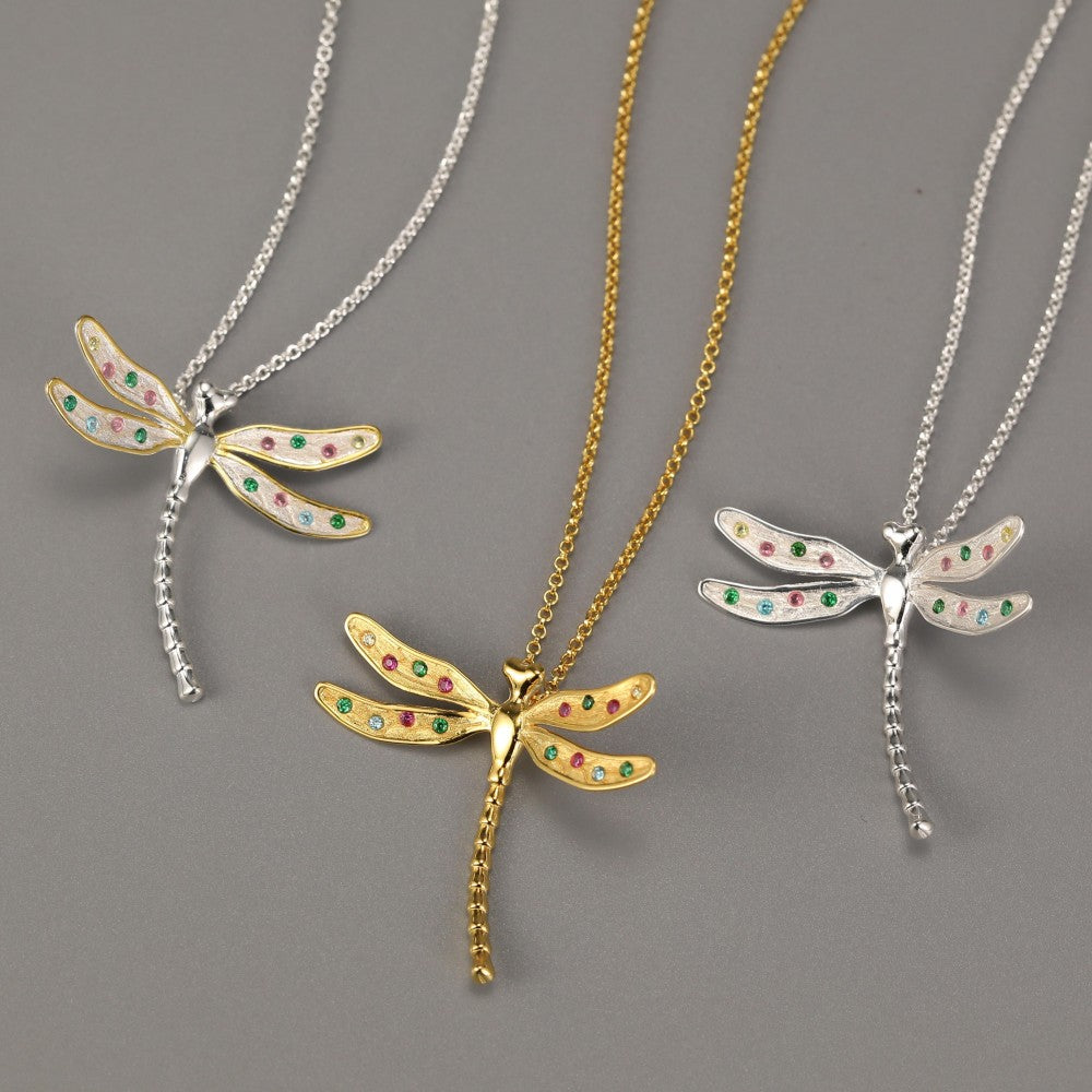 Dragonfly in Flight - Pendant Necklace | NEW