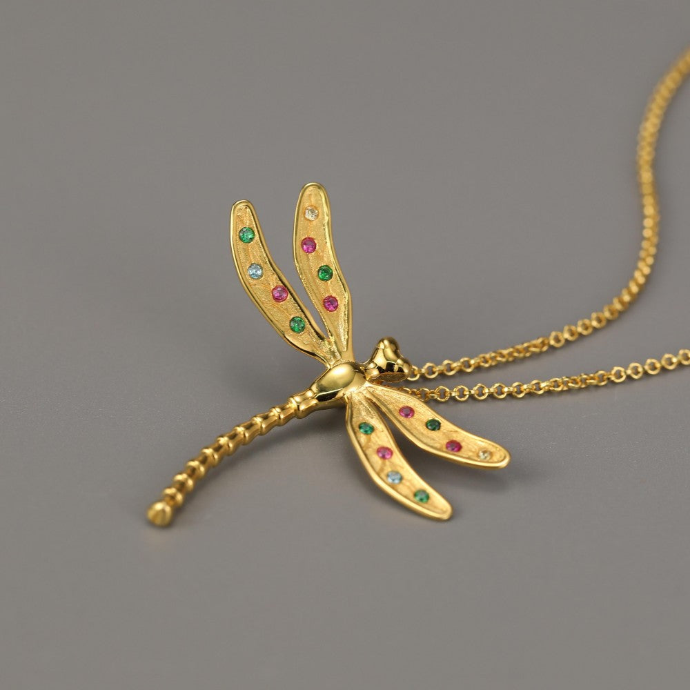 Dragonfly in Flight - Pendant Necklace | NEW