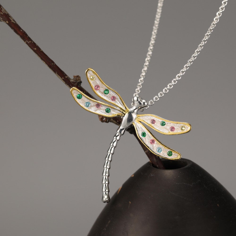 Dragonfly in Flight - Pendant Necklace | NEW
