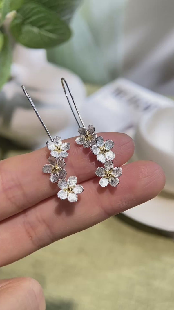 Forget-me-not Flower - Dangle Earrings