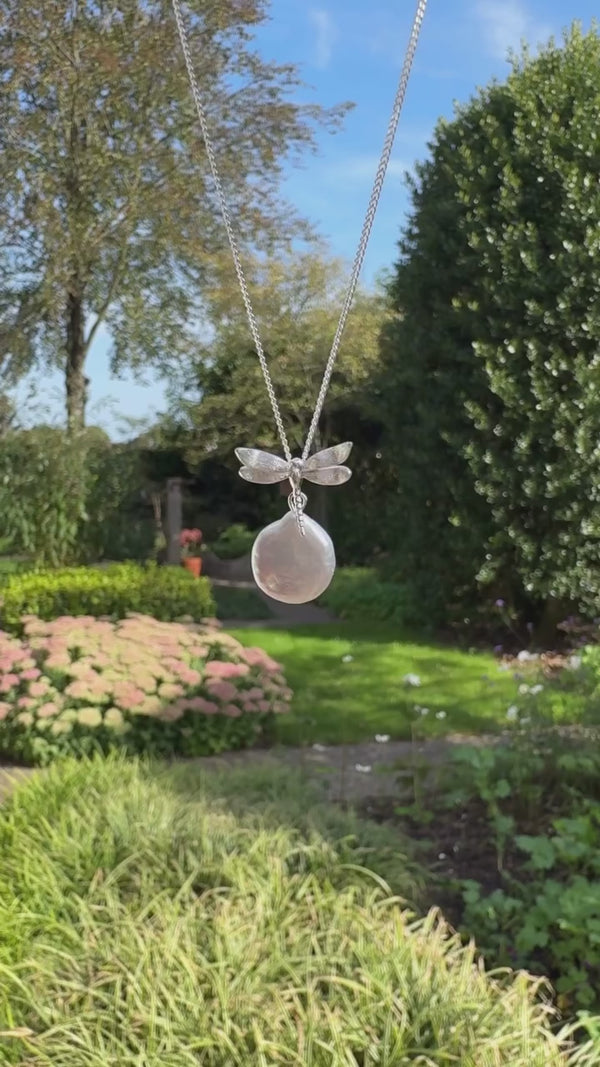 Mother Pearl Dragonfly - Handmade Pendant | NEW