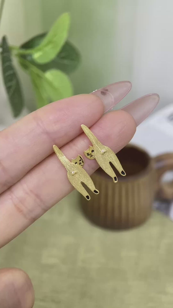 Confident Cat - Stud Earrings