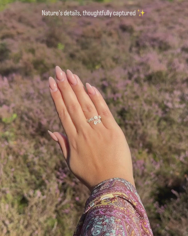 Forget-me-not Flowers - Adjustable Ring