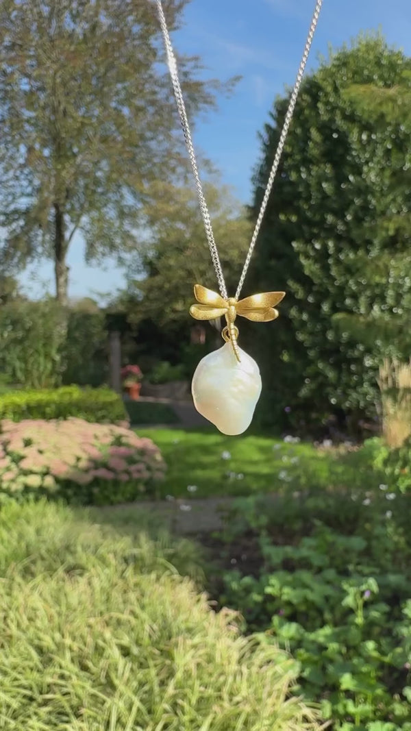 Mother Pearl Dragonfly - Handmade Pendant | NEW