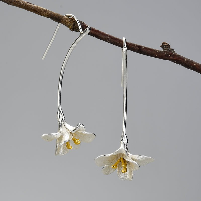 Freesia Flower - Dangle Earrings