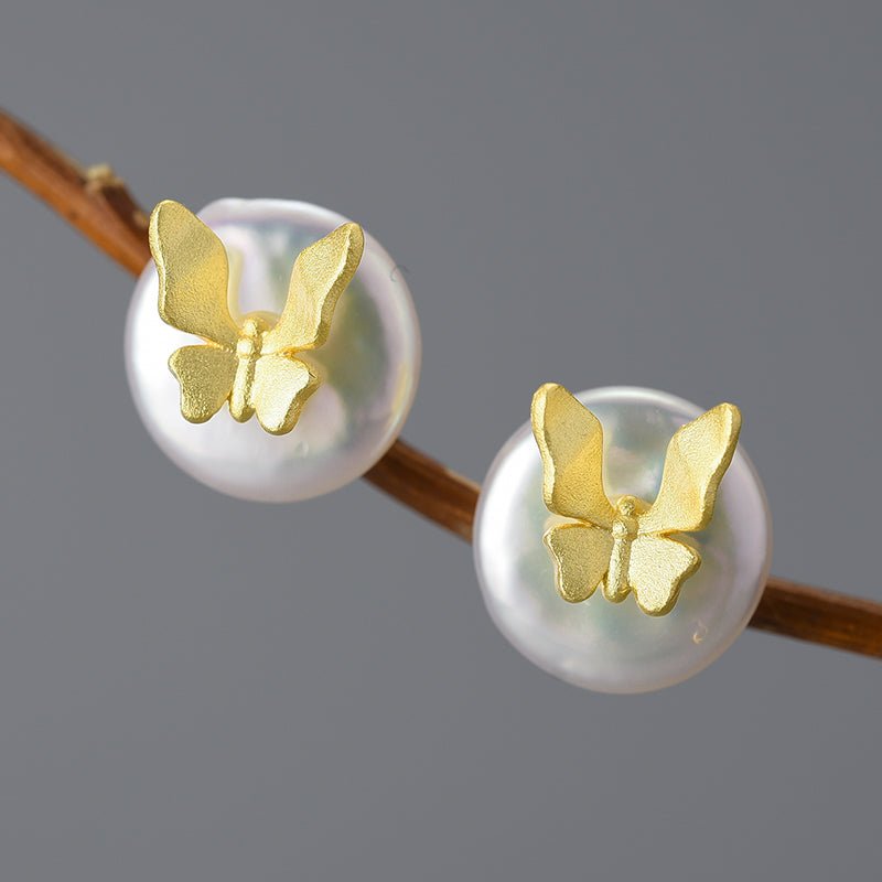Baroque Butterfly - Stud Earrings