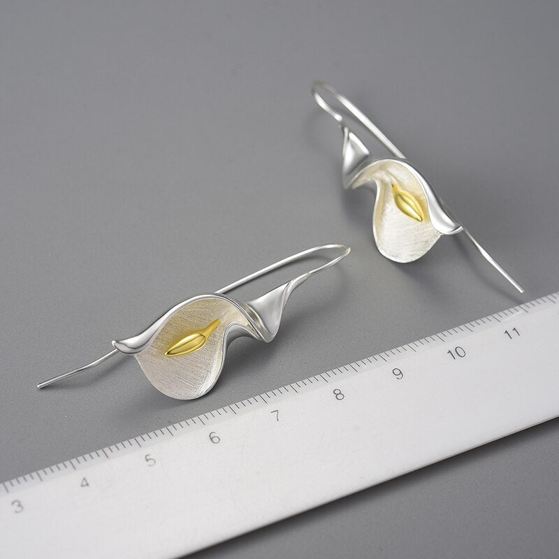 Big Calla Lily - Dangle Earrings
