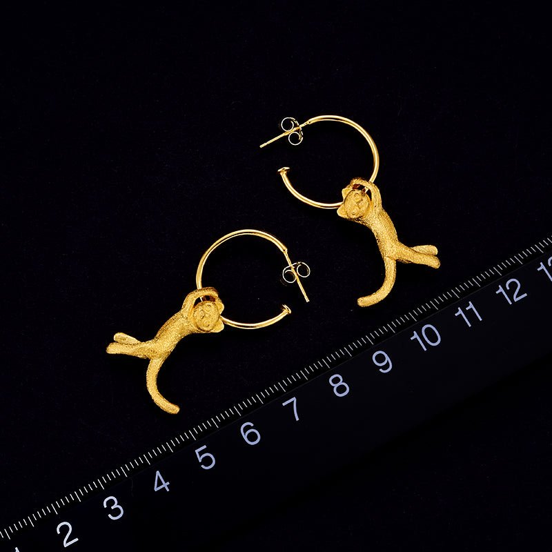 Playing Cat - Dangle Earrings