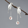 Bird & Moonstone - Dangle Earrings